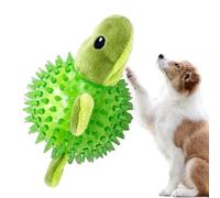 Monozoz Dog Plush Toys for Aggressive Chewers - Strong & Bouncy Puppy Chew Toys for Teething | Spiky Ball Floating Dog Toy Balls for Puppy Small Medium Large Dogs Training Playing