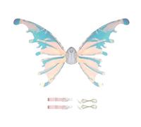 Monozoz Dog Wings - Fairy Wing Christmas Costume - LED Party Role-Play Accessories | for Large Medium Christmas Birthday Easter Parade Masquerades Carnival Events