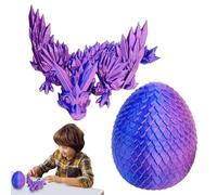 Monozoz Dragon with Dragon Egg, Articulated Dragon Egg Printed Realistic Toy Gift - Creative Mobile Joints Home Decoration for Lovers