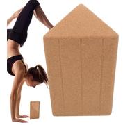 Monozoz Exercise Block,Wood Yoga Training Stretch Block | Non-slip Portable Leg Stretcher | for Home Women Men Indoor Office Gym Meditation Dance Training