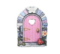Monozoz Fairy Door, Door, Wooden Fairy Door for Garden, Fairy Garden Art Doors, Garden Miniature Ornaments for Fairy House, Tree, Indoor or Outdoor