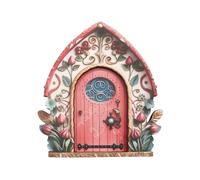 Monozoz Fairy Door for Wall, Fairy Door, Wooden Fairy Door for the Garden, Fairy Garden Art Doors, Garden Miniature Ornaments for Fairy House, Tree, Indoor or Outdoor
