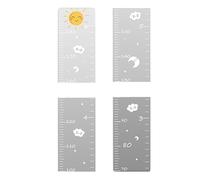 Monozoz Growth Chart for Kids - Measure Wall Ruler - Puzzle Growth Chart Mirrors Height Chart Mirrored Growth Chart Puzzle Pieces Growth Chart with Stickers for Wall