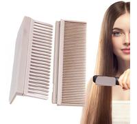 Monozoz Hair Straightening Comb Fixing, Flat Iron Comb Fixing Clip | Barber Comb for Straightening | Lazy Hair Straightening Tool with Dense Comb Teeth for Home Hair Straightening