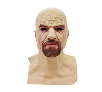 Monozoz Halloween Scary Face, Evil Old Man Latex Face Shield, Old Man Costume Accessory For Adults, Decoration Horror Movie Costume