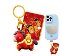 Monozoz Horse Key Chain,2026 Hangable Chinese New Year Keyring | Horse Key Ring | for Souvenir Backpack Office School Classroom Women Men Kids Adults Teens