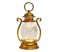 Monozoz LED Vintage Lantern, LED Storm Lamp, Old Fashioned Nightstand Lamps, Battery Powered Lantern for, Halloween, Outdoor Hiking Camping Lantern, 16.2cm