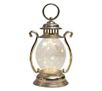 Monozoz LED Vintage Lantern, LED Storm Lamp, Old Fashioned Nightstand Lamps, Battery Powered Lantern for, Halloween, Outdoor Hiking Camping Lantern, 16.2cm