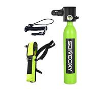Monozoz Mini Scuba Tank Oxygen Cylinder Pump Mini Scuba Tank Diving Equipment Snorkeling Dive Bottle Oxygen Cylinder Scuba Diving Air Tank Set With Hand Pump Storage Bag, 0.5L, JI0AC5R5LC13R135