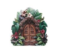 Monozoz Miniature Wooden Fairy Door - Outdoor Tree Art, Yard Sculpture, Fairy House Ornament