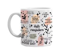 Monozoz Motivational Coffee Mug | Inspirational Daily Affirmations Valentine Mug,350ML Ceramic Coffee Mug for Creative and Funny Daily Reminder, Inspirational Daily Affirmations Coffee Mug, Love