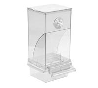Monozoz No Chaos Bird Feeder for Cages, Automatic Bird Feeder for Cages, Transparent Acrylic Parrot Feeders, Bird Feeders, Cage Accessories