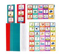 Monozoz Planning chart for the, visual calendar for tasks, daily responsibility schedule table, 60 behavior routine pocket cards for the room