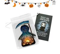 Monozoz Pocket Cards for Kids | Halloween Charm with Supportive Cards | Collectible Keepsake for Kids Birthday Classroom Coworkers Study School Family Adults