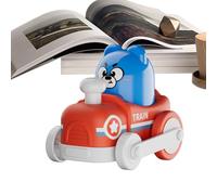 Monozoz Pull Back Toy Car - Bear Pull-Back Retractable Vehicle,Interactive Push Play Vehicle Toys - for Kids Girls Boys Travel Bedroom Homeschool Classroom Holiday Birthday Christmas