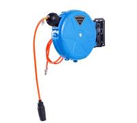 Monozoz Retractable Hose Reel | Heavy Duty Wall Mounted Auto Rewind 32.8ft - Air Compressor Hose Reel | for Automotive Repair Machine Tool Maintenance Workshops Home Studio