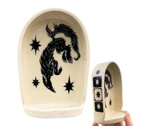 Monozoz Sacred Wall Niche for Candle - Study Meditation Decor - Decorative Alcove Shelf - for Statues Crystals Homeowners Collectors Apartment Home Office Living Room Bedroom Study Hallway