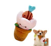 Monozoz Snuffle Toys for Dogs | Interactive Pet Games with Sound Paper Puppy Foraging Doll,Treat Hiding Games Versatile Stuffed Plant for Home Pet Shops