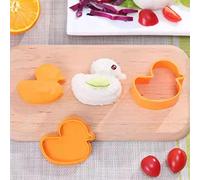 Monozoz Sushi Rice Mould, Duck Rice Mould, Cute Cartoon Duck Rice Ball Shape, Funny Cookie Cutters in Duck Shape for, Homemade Sandwich Cookies Rice Balls Mould for Children