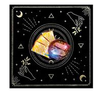 Monozoz Tarot Tablecloth, Tarot Cloth for Reading, Fortune Telling Handcloths, 1.57 ft Cards Fortune Telling Special Tarot Cloth Tablecloth for Room Bar Home Wall Decor Cloths Tentacles Sun Map