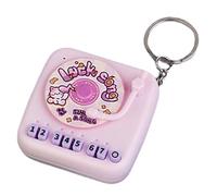 Monozoz Toy Keychain, Gramophone Keychain - Retro Disc Piano Game Keychain, Portable Toy Gramophone Playable Piano Pendant, Gramophone Keychain with Sound for