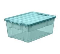 Monozoz Toy Storage Box, Storage Box for Building Blocks, Building Block Toy Container Organiser with Lid, Stackable, Space-Saving Children's Toy Container for Kitchens, Living Rooms and