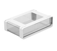 Monozoz Under the Shelf Drawer, Under the Shelf Drawer, Self-Adhesive Underwear Organiser Drawer for Cupboard, Clear, Easy to Install Drawer on Desk, Drawer Attachment