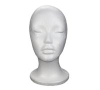 Monozoz Wig Stand - 52cm/20.47 Inches Mannequin Head Foam Display For MasksHats DIY Decoration Wig Head, HeadCircumference: 52cm/20.47 Inches (White)