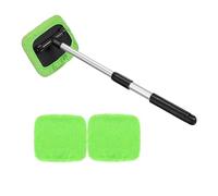 Monozoz Windshield Cleaner Tool - Telescoping Pole Stain Remover - Windshield Glass Cleaning Brush Tool,for Women Men Housewife Bathroom Windscreen Shower Room