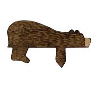 Monozoz Wooden Bear Door Topper - Cute Handmade Wooden Decoration, Horizontal Wall Decoration in Bear Shape, Wall Accents, Home Decoration, Bear Shaped Door Topper Made of Wood for a Housewarming
