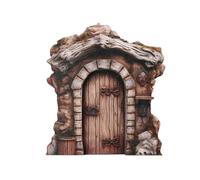 Monozoz Wooden Fairy Door - Outdoor Tree Art, Yard Sculpture, Fairy House Ornament