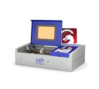 Monport 40W Pro CO2 Laser Engraver with LightBurn, Desktop Laser Cutter with 300x200mm Dual Workbed Adjustable Laser Head Water Cooling System Integrated Fan Red Dot Guidance for Metal Wood Acrylic