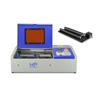 MONPORT 40W PRO CO2 Laser Engraver with Rotary, Desktop Laser Engraving Cutter with 300x200mm Dual Workbed, Adjustable Laser Head, Integrated Fan, Red Dot Guidance, Water Chiller for Metal Acrylic