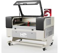 Monport 60W CO2 Laser Engraver 700x500mm Industrial Laser Engraving Machine with Autofocus Digital Controller Built-in Air Assist Red Dot Guidance, High Speed/Resolution for Wood Metal Silver Leather