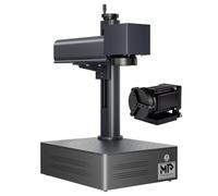 Monport 60W MOPA Fiber Laser Engraver with Rotary, LightBurn Compatible Handheld Laser Engraver Cutter with 0.01mm Precise 10000mm/s High Speed, BSLcad Included, JPT Laser Source for Metal Wood Glass