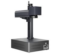 Monport GM 30W Fiber Laser Engraver, LightBurn Compatible, 2.5D&Deep Metal Engraving/Cutting, 0.01mm Precise, Suitable Working Area, Mini Portable Laser Cutter Machine for Metal Wood Glass Silver