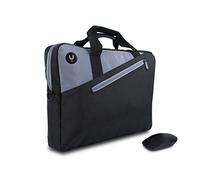 MONRAY MASTER KIT BLACK - Up to 15.6" Case + Wireless 1000 dpi Wired Optical Mouse Kit, Black