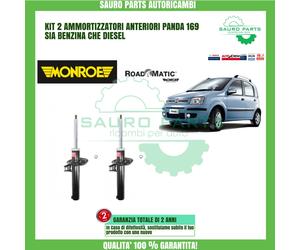 Monroe Roadmatic Kit 2 Front Shock Absorbers Fiat Panda 169 1.3 Multijet