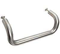 Monroe Stainless Steel 303 Offset Pull Handle, Round Grip, Bright Finish, 4" Mounting Hole Center to Center, 1-1/2" Projection, Silver Color (Pack of 1)