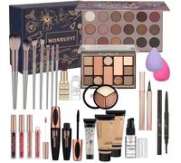 MONRUEVT Makeup Kits for Teens Makeup Set for Teens Complete Makeup Set for Teens Eyeshadow Palette Foundation Concealer Set