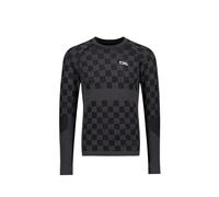 Mons Royale - Ascender Merino Seamless L/S - Merino base layer size M, black/grey