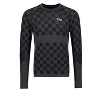 Mons Royale - Ascender Merino Seamless L/S - Merino base layer size L, black/grey