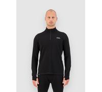 Mons Royale Cascade Merino 1/4 Zip Base Layer Top black M