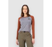 Mons Royale Icon Merino Raglan Base Layer Top grey heather S