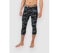 Mons Royale Merino Cascade Flex 3/4 Legging Base Layer B signal lost goblin blue XL