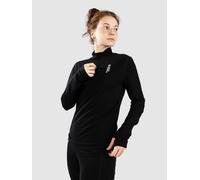 Mons Royale Merino Cascade Flex Mock Neck Base Layer Top black XXL