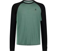 Mons Royale - Merino wool MTB T-shirt - Tarn Merino LS M Cypress/Black/Thyme for Men in Wool - Size XL - Green Green XL