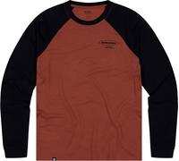 Mons Royale - Merino wool T-shirt - Icon Merino Raglan LS M Cinnamon/Black for Men in Wool - Size L - Brown Brown L