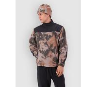 Mons Royale Pileup Wool 1/4 Half-Zip Fleece Sweater mtn camo orange M