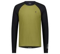 Mons Royale - Tarn Merino Bike Wind Jersey - Cycling jersey size L, olive/black